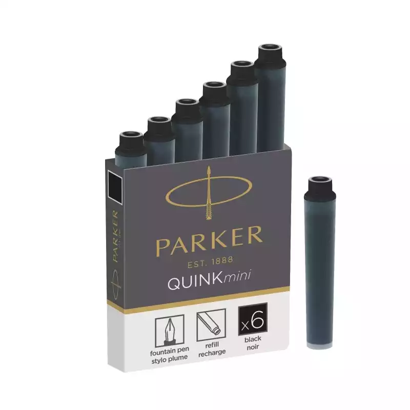 Картридж чернильный PARKER (Германия) мини "Cartridge Quink", 1шт.,1950407, черный, 142390, 691265