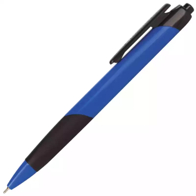 Ручка шариковая масляная автомат. BRAUBERG "Booster",трехгранная,узел 0,7мм,лин. 0,35мм,синяя,142483