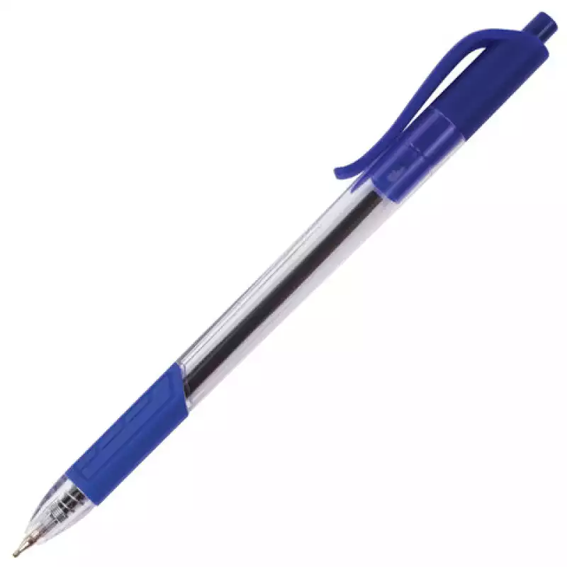 Ручка шариковая масляная автоматическая BRAUBERG "Extra Glide R-Grip", СИНЯЯ, узел 0,7 мм, 142930