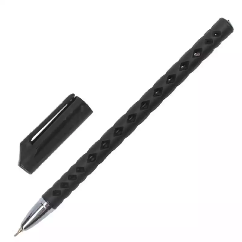 Ручка шариковая масляная BRAUBERG "Orient",ЧЕРН.,корп.черн.,игол.узел 0,7 мм,лин. пис.0,35 мм,143000