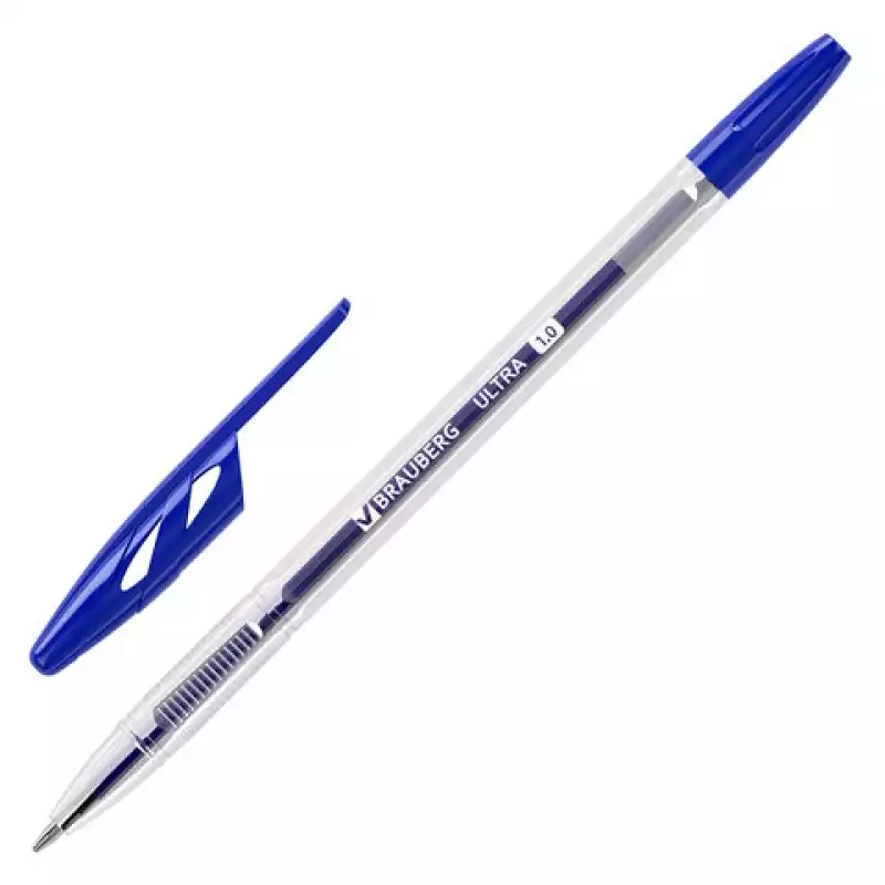 Ручка шариковая BRAUBERG "ULTRA", СИНЯЯ, узел 1 мм, чернила ГЕРМАНИЯ, наконечник ШВЕЙЦАРИЯ, 143558