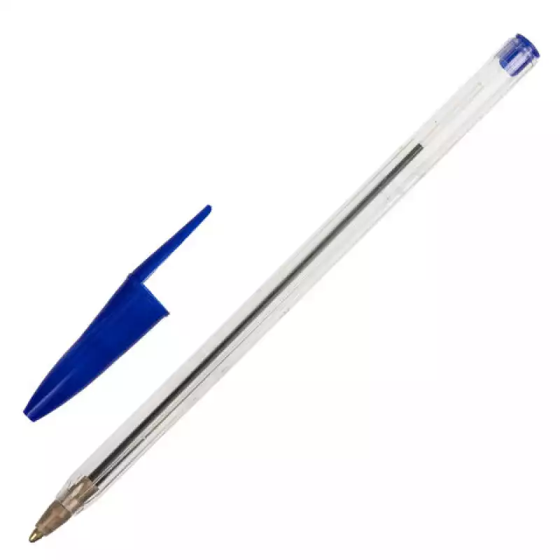 Ручка шарик. STAFF Basic Budget BP-02, письмо 500 м,СИН., длина корп. 13,5см,лин. письма0,5мм 143758
