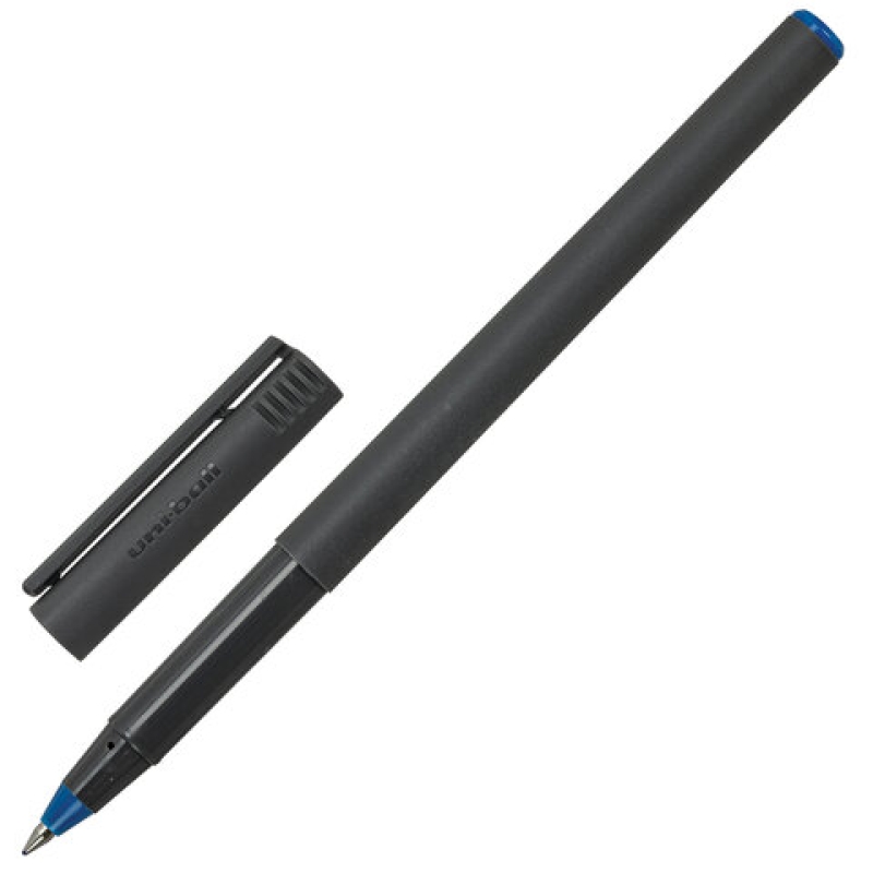 Ручка-роллер Uni-Ball II Micro, СИНЯЯ,корпус чер,узел 0,5мм,линия 0,24мм,UB-104 Blue,144114