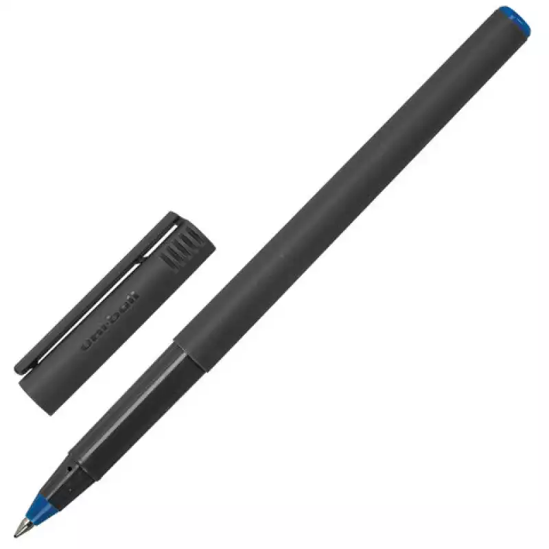 Ручка-роллер Uni-Ball II Micro, СИНЯЯ,корпус чер,узел 0,5мм,линия 0,24мм,UB-104 Blue,144114