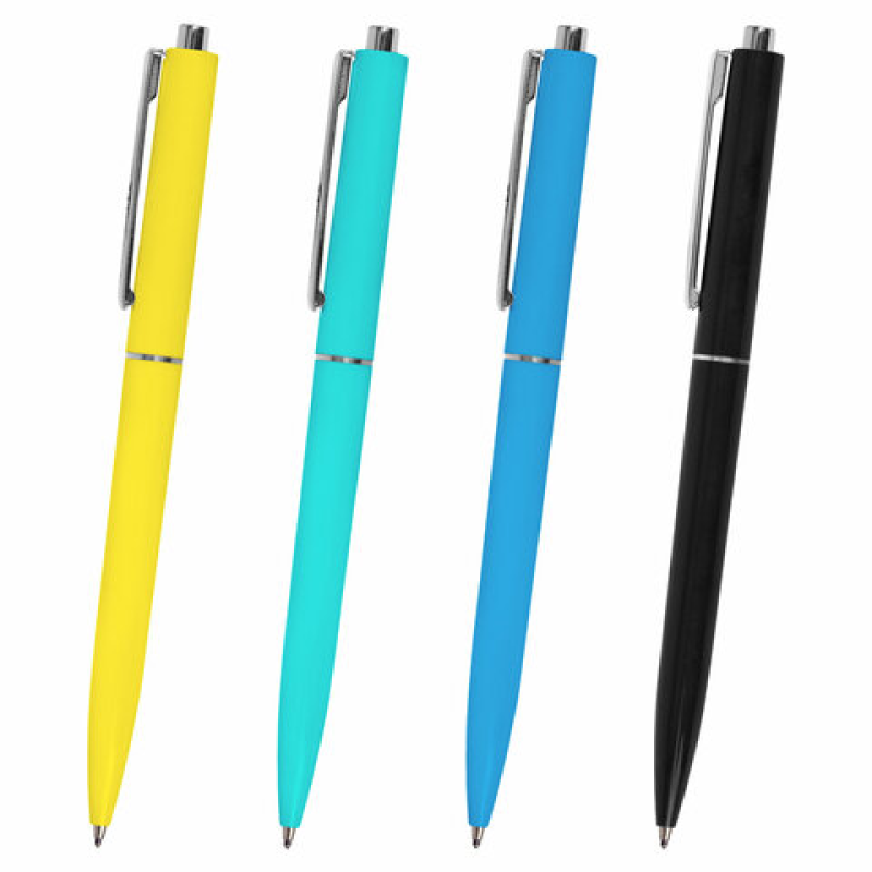 Ручка шариковая автоматическая BRAUBERG X17 COLOR, СИНЯЯ, станд. узел 0,7 мм, лин. письма 0,5,144154