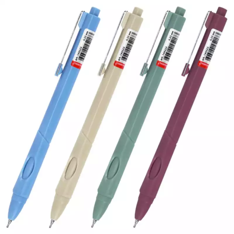 Ручка шариковая автоматическая с грипом BRAUBERG "COMFORT GRIP", СИНЯЯ, 0,7 мм,144323