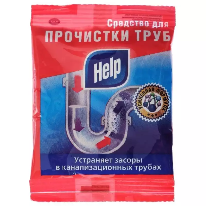 Средство для прочистки труб HELP саше 90гр, 1455395
