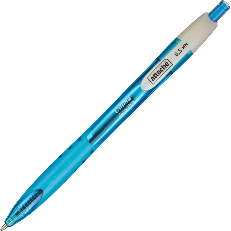 Ручка шариковая автоматическая Attache Ultima Supergrip синяя (толщина линии 0.5 мм), 148053