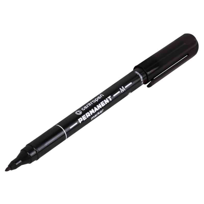 Маркер перманентный CENTROPEN 2846, ЧЕРНЫЙ, тонкий наконечник, 1 мм, 6 2846 9412 150207