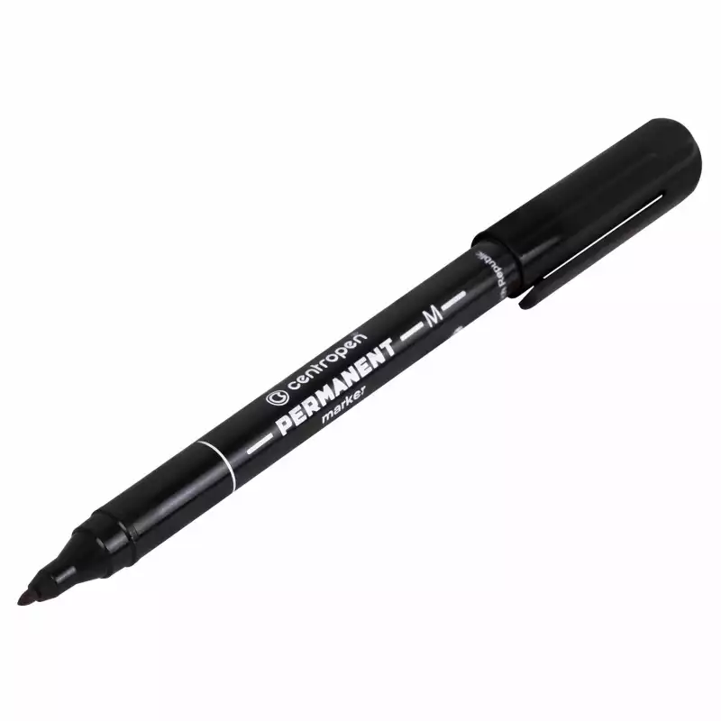 Маркер перманентный CENTROPEN 2846, ЧЕРНЫЙ, тонкий наконечник, 1 мм, 6 2846 9412 150207