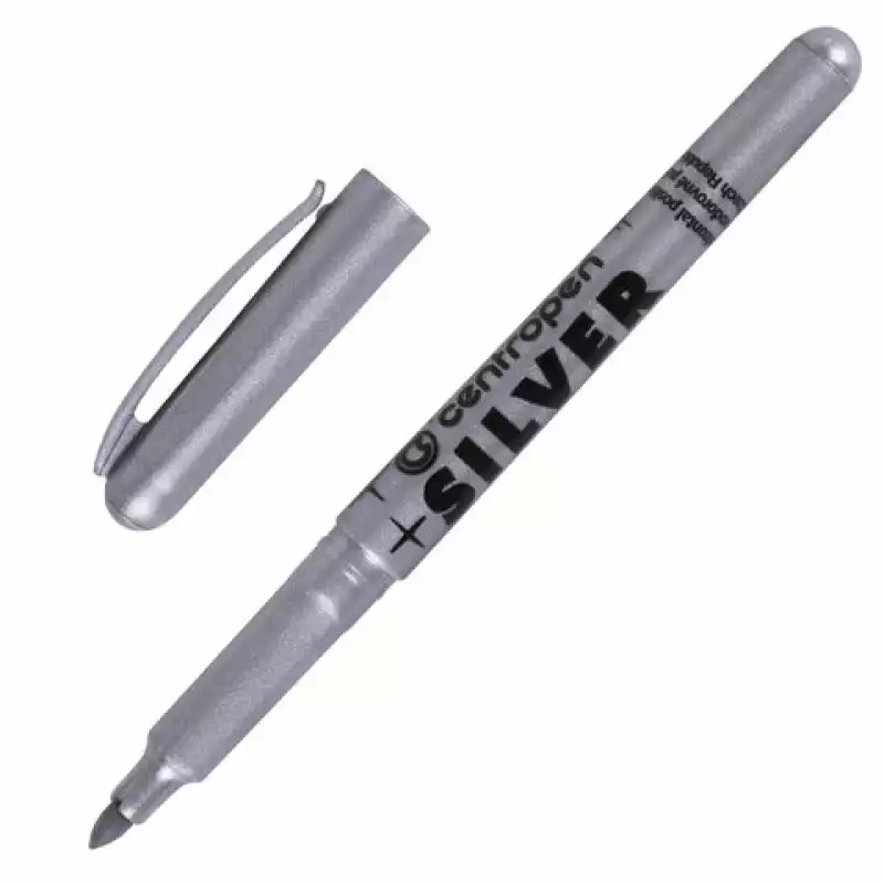 Маркер декоративный CENTROPEN, СЕРЕБРЯНЫЙ, круглый наконечник, 1,8 мм, 2690/1СЕР, 150321