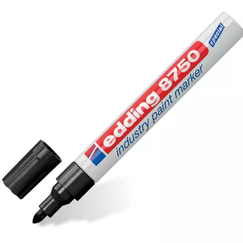 Маркер-краска лаковый (paint marker) EDDING 8750, ЧЕРНЫЙ, 2-4 мм, кругл. наконеч., E-8750/1, 150596
