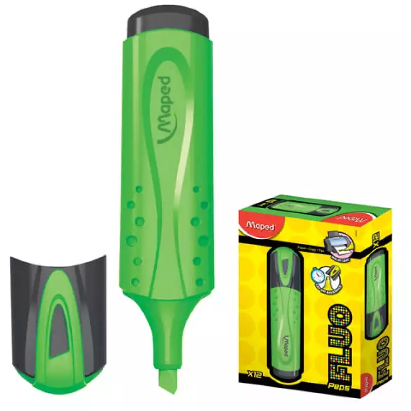 Текстмаркер MAPED (Франция) "Fluo Pep's Classic", ЗЕЛЕНЫЙ,скошенный наконечник, 1-5мм, 742533,150768