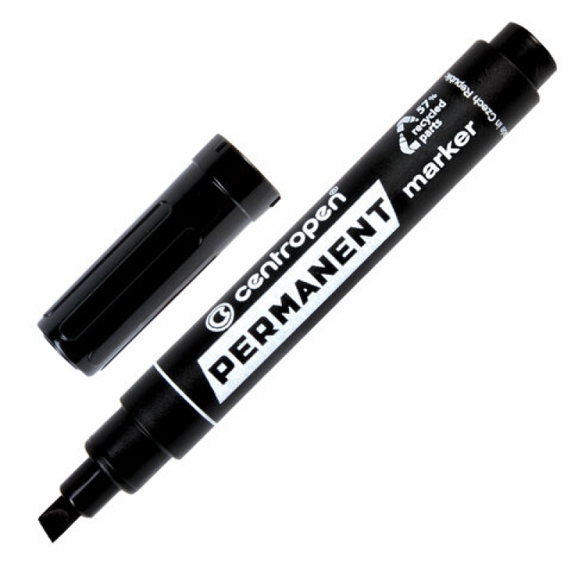 Маркер перманентный CENTROPEN, скошенный наконечник, 1-4,6 мм, черный, 8576/Ч 151098