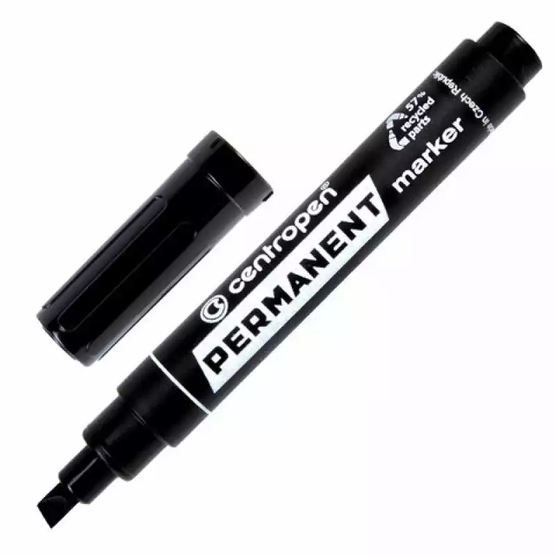 Маркер перманентный CENTROPEN, скошенный наконечник, 1-4,6 мм, черный, 8576/Ч 151098