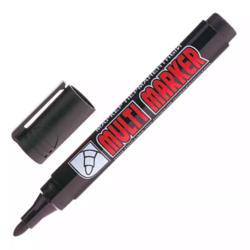 Маркер перманентный (нестираемый) CROWN "Multi Marker",ЧЕРНЫЙ,круглый наконечник,3 мм,CPM-800,151552