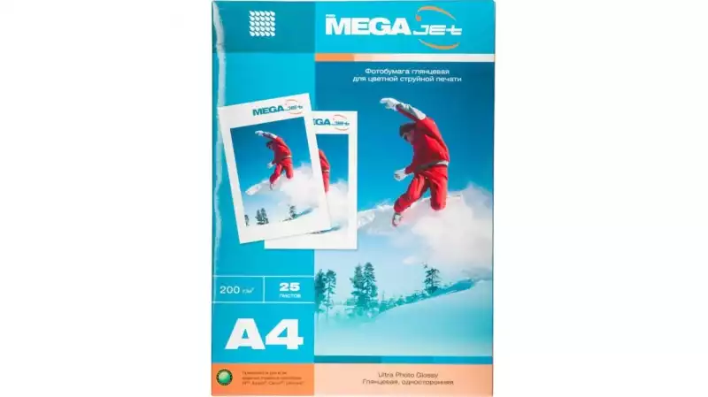 Фотобумага для цв.струй.печ. ProMEGA jet (А4, 200г,глянц)уп. 25л(1457503), 1568572