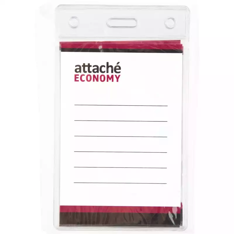 Бейдж Attache Economy 108x66 150 мкм без шнурка, вкладыш 90x60, 1658129