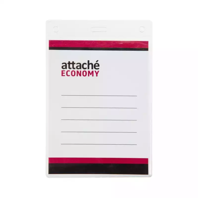 Бейдж Attache Economy 138x96 150 мкм без шнурка, вкладыш 120x90,1658131