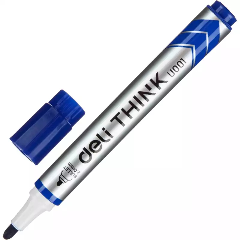 Маркер для белых досок Deli Think 2 мм синий кругл.нак.EU00130.1675996