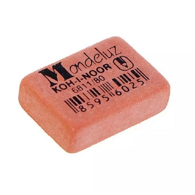 Ластик KOH-I-NOOR MONDELUZ 6811, 26х19х8мм, для карандашей НВ-6Н, 1682216