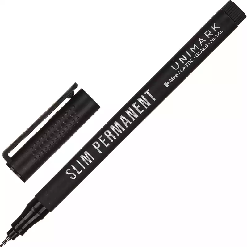 Маркер перманентный BrunoVisconti ДЛЯ CD UNIMARK SLIM черный, 0.4 мм, спиртовой, 22-0028, 1768832