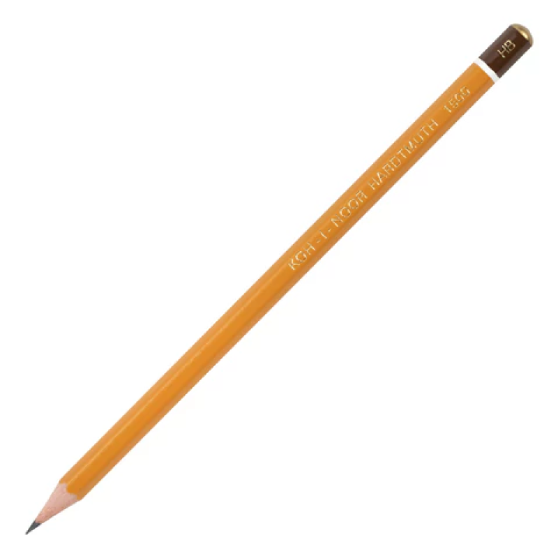 Карандаш чернографитный KOH-I-NOOR 1500, 1 шт., HB, корпус желтый, заточенный, 15000HB01170RU,180492