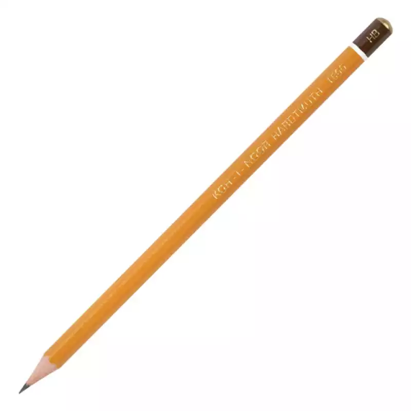 Карандаш чернографитный KOH-I-NOOR 1500, 1 шт., HB, корпус желтый, заточенный, 15000HB01170RU,180492