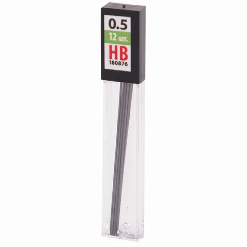 Грифель запасной STAFF эконом, HB 0,5 мм, 12 шт., 180876