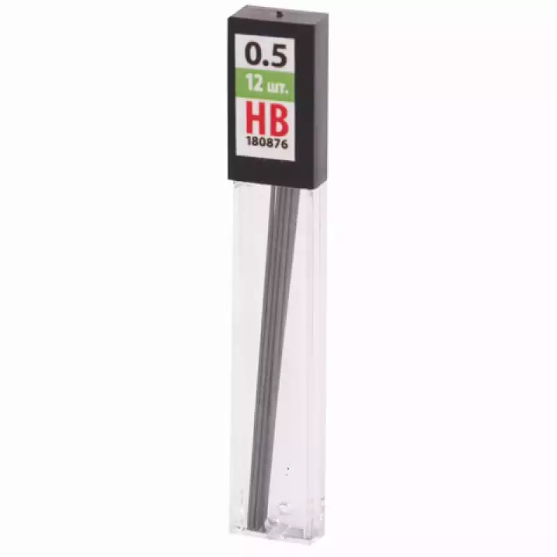 Грифель запасной STAFF эконом, HB 0,5 мм, 12 шт., 180876