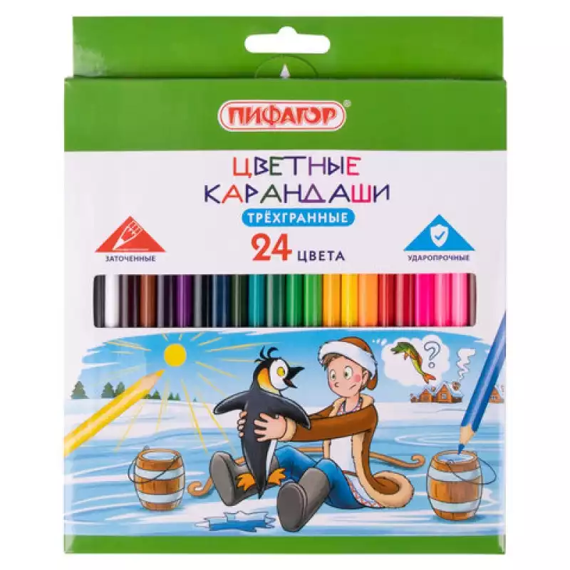 Карандаши цветные ПИФАГОР 