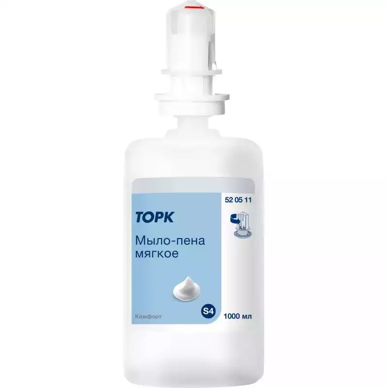 Картридж с жидким мылом Tork S4 1л пенное мягкое прозр.520511 для арт.33068,1818550