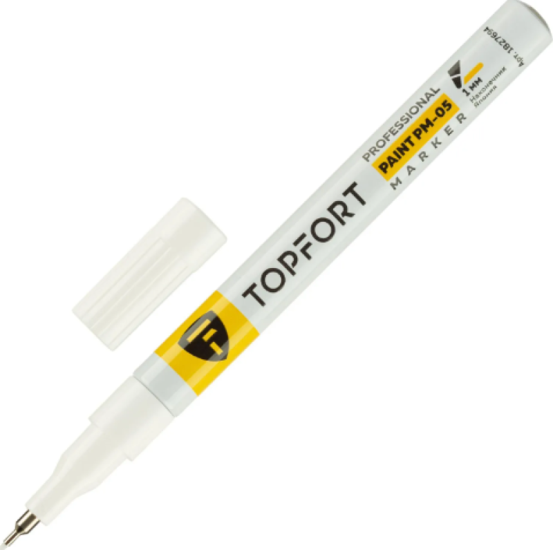 Маркер лаковый TOPFORT Paint 1 мм белый, ZP1103, 1827694