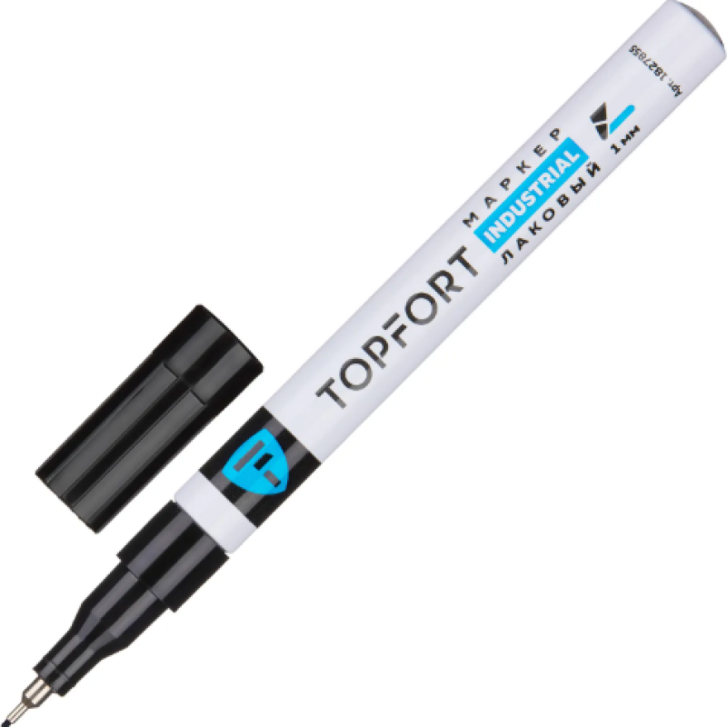 Маркер лаковый Topfort Industrial 1 мм черный, 1827855