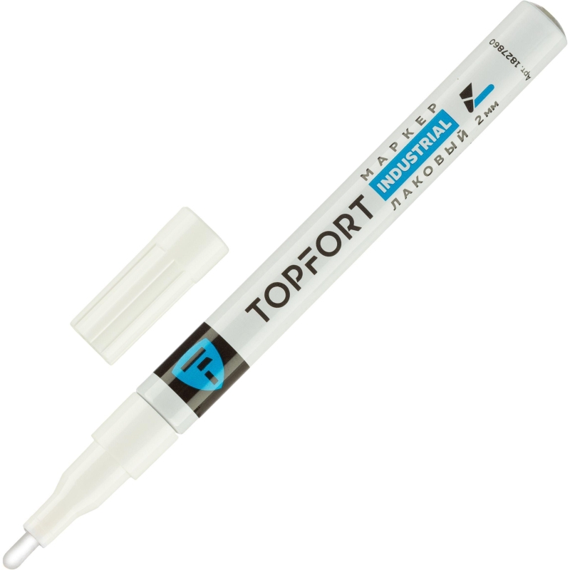 Маркер лаковый TOPFORT Industrial 2 мм белый, 1827860