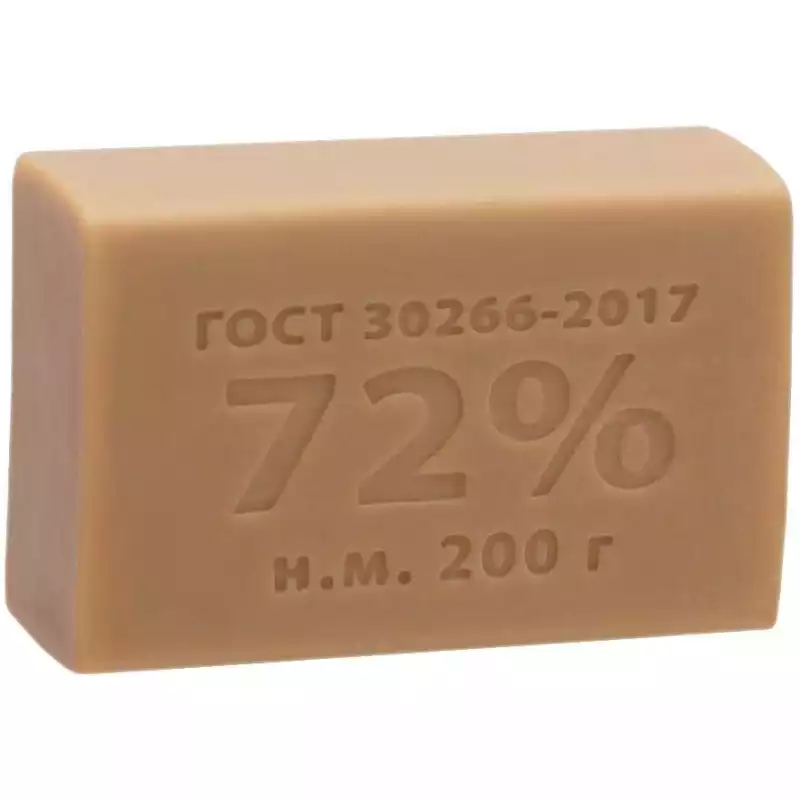 Мыло хозяйственное 200 г 72% антибактериальное ГОСТ б/об КМЗ, 1857442