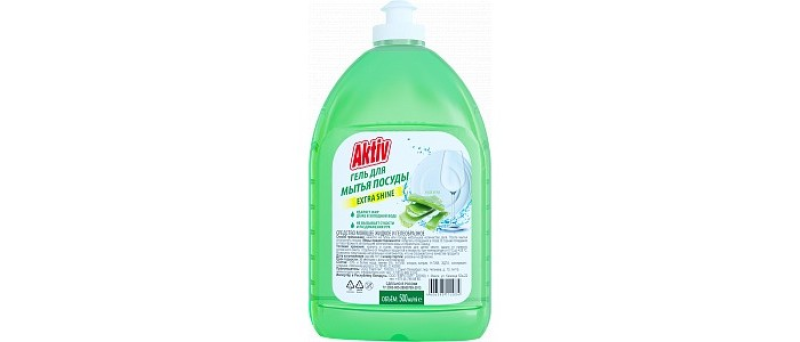 Средство для мытья посуды AKTIV Алоэ-вера гель, 500 мл, 1882775