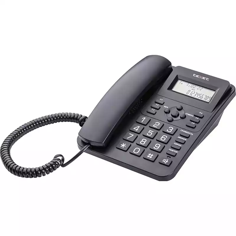 Телефон проводной TeXet TX-264 черный,1899010