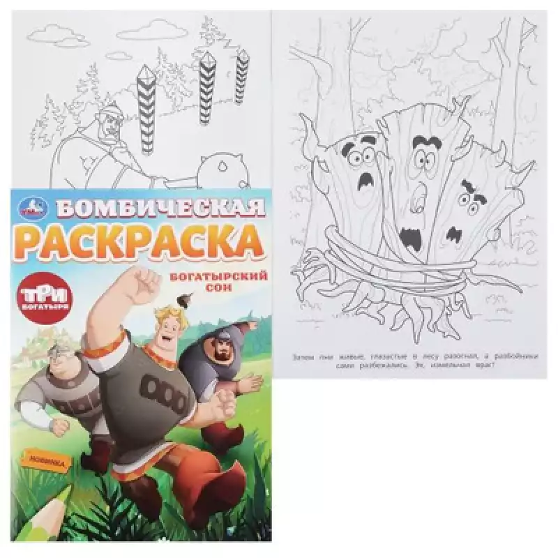 Раскраска Три Богатыря серия Звездочка 10шт/уп, 1903698