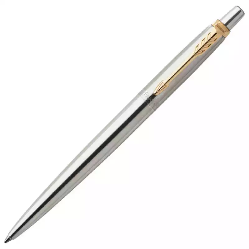 Ручка шариковая PARKER Jotter Essential GT, корп.сереб.металлик, нерж.сталь, позол.дет, 1953182, син