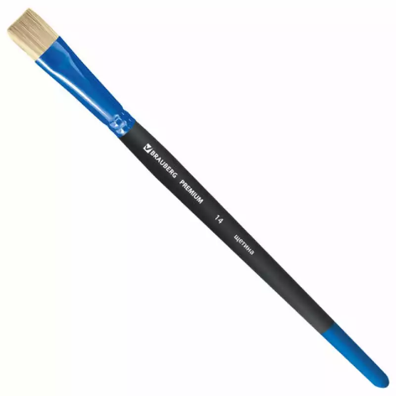 Кисть щетина, плоская № 14, BRAUBERG PREMIUM, 200998