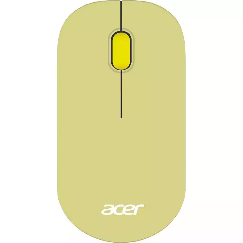 Мышь компьютерная Acer OMR205 оптич./1200dpi/беспроводн/USB/зеленый/желтый. 2044511