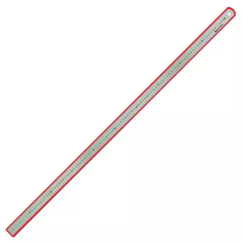Линейка металлическая 100 см, BRAUBERG, европодвес, 210311