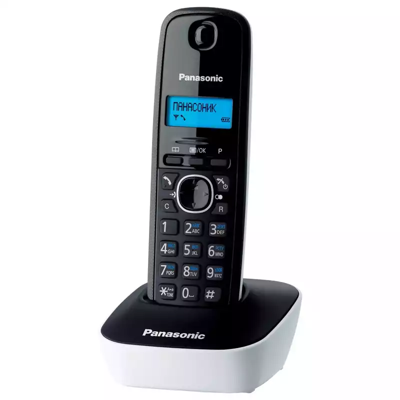 Радиотелефон Dect Panasonic KX-TG1611RUW белый/черный АОН, 217914