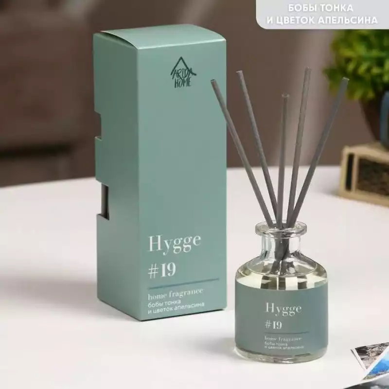 Аромадиффузор Hygge 19 Бобы тонка и цветок апельсина 50мл, АР 100-562,2224864