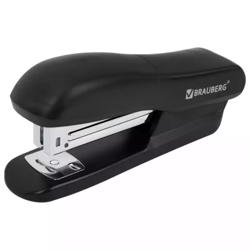 Степлер №24/6, 26/6 BRAUBERG "SX-39", до 25 листов, черный, 228590