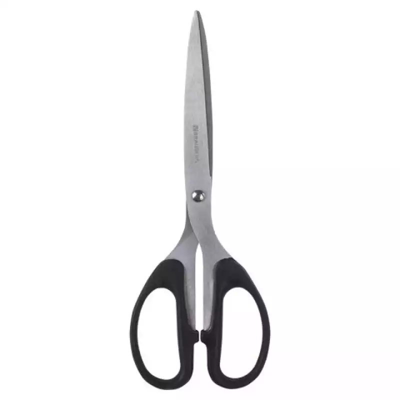 Ножницы BRAUBERG "Classic", 210 мм, классич. формы, чёрные, 2-х сторонняя заточка, 230935