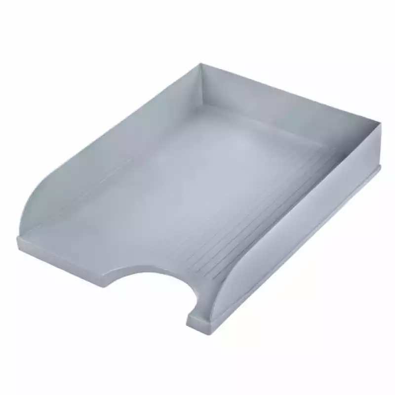 Лоток горизонтальный для бумаг BRAUBERG 350х253х65 мм, серый, 238347