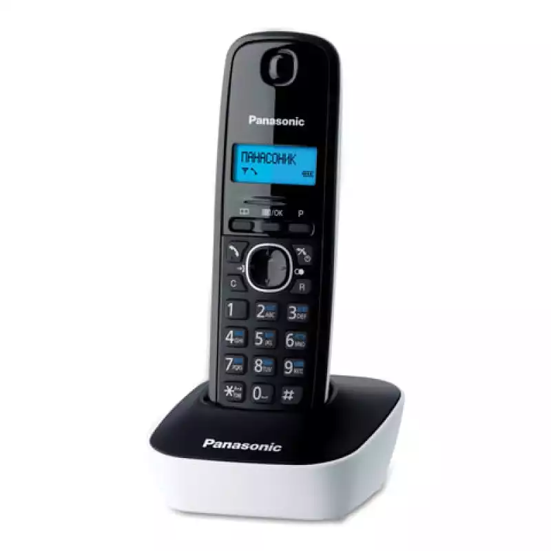Радиотелефон PANASONIC KX-TG1611RUW, память 50 номеров, АОН, повтор, часы/будильник, белый, 260481