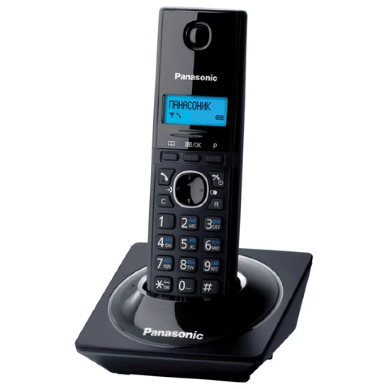 Радиотелефон PANASONIC KX-TG1711RUB,память на 50 номеров,АОН,повтор,часы/будильник,чёрный, 262041
